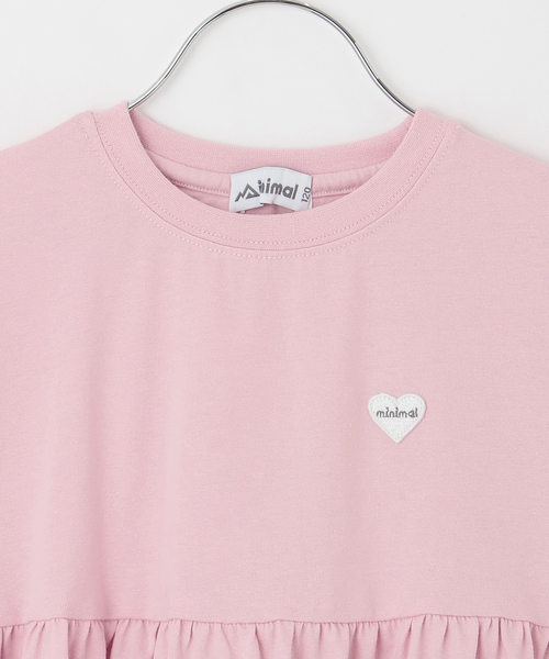 minimal(ミニマル)の「【綿100%】半袖ティアードチュニック(Tシャツ/カットソー・キッズ・ブラック/ピンク/ラベンダー・130cm/110cm/120cm/140cm/100cm/90cm)」の16枚目の写真