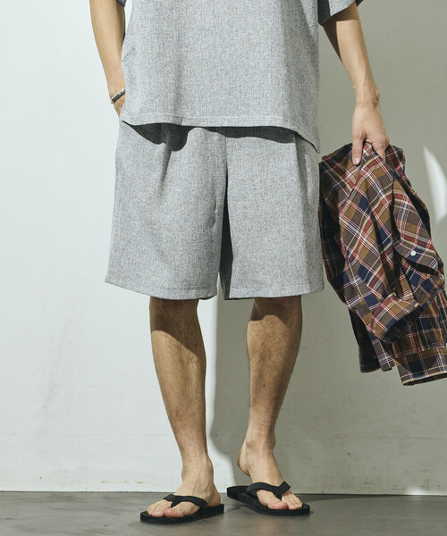 Firsthand(ファーストハンド)の「Firsthand/ファーストハンド サマー ツイード イージー ワイドショーツ / セットアップ対応(その他パンツ・メンズ・ネイビー/ベージュ/グレー/ブラック・LARGE/MEDIUM)」の10枚目の写真