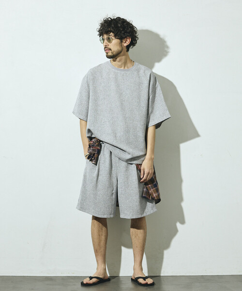 Firsthand(ファーストハンド)の「Firsthand/ファーストハンド サマー ツイード イージー ワイドショーツ / セットアップ対応(その他パンツ・メンズ・ネイビー/ベージュ/グレー/ブラック・LARGE/MEDIUM)」の11枚目の写真