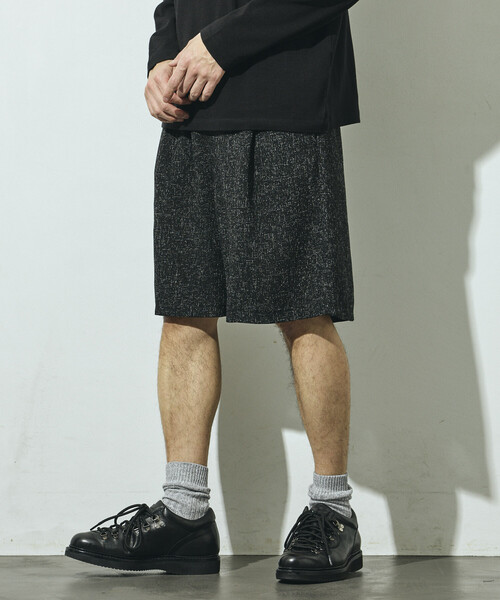 Firsthand(ファーストハンド)の「Firsthand/ファーストハンド サマー ツイード イージー ワイドショーツ / セットアップ対応(その他パンツ・メンズ・ネイビー/ベージュ/グレー/ブラック・LARGE/MEDIUM)」の18枚目の写真