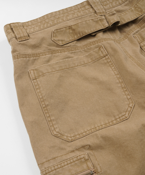 FRIZMWORKS(フリズムワークス)の「WASHED COTTON ZIP CARGO PANTS _ BEIGE(その他パンツ・メンズ・その他・SMALL/MEDIUM/LARGE/X-LARGE)」の8枚目の写真
