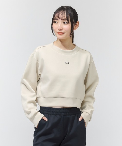 OAKLEY(オークリー)の「オークリー RADIANT PEACH FLEECE CROPPED 11.0(スウェット・レディース・チャコールグレー/ブラウン/サンドグレー・S/M/L)」の3枚目の写真