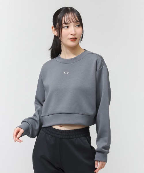 OAKLEY(オークリー)の「オークリー RADIANT PEACH FLEECE CROPPED 11.0(スウェット・レディース・チャコールグレー/ブラウン/サンドグレー・S/M/L)」の2枚目の写真