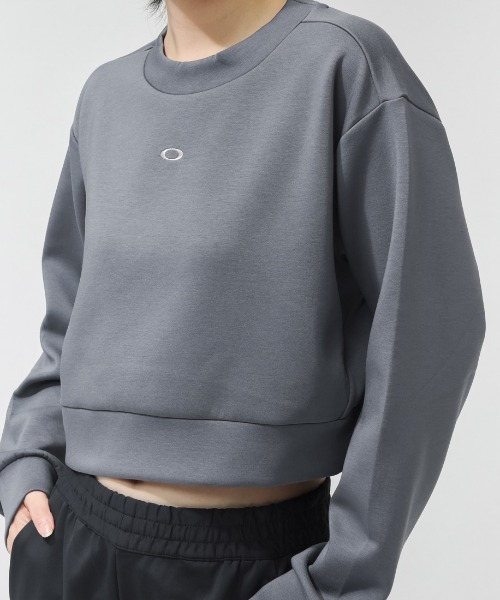 OAKLEY(オークリー)の「オークリー RADIANT PEACH FLEECE CROPPED 11.0(スウェット・レディース・チャコールグレー/ブラウン/サンドグレー・S/M/L)」の7枚目の写真