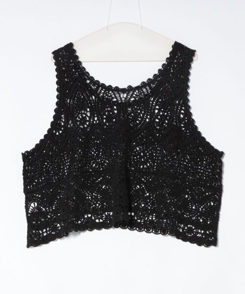 Honeys(ハニーズ)の「クロシェ風ベスト(ベスト・レディース・アイボリー/ブラック・L/LL/M/S)」の22枚目の写真