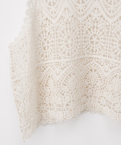 Honeys(ハニーズ)の「クロシェ風ベスト(ベスト・レディース・アイボリー/ブラック・L/LL/M/S)」の12枚目の写真