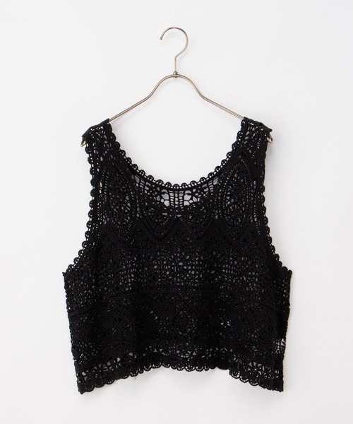 Honeys(ハニーズ)の「クロシェ風ベスト(ベスト・レディース・アイボリー/ブラック・L/LL/M/S)」の13枚目の写真