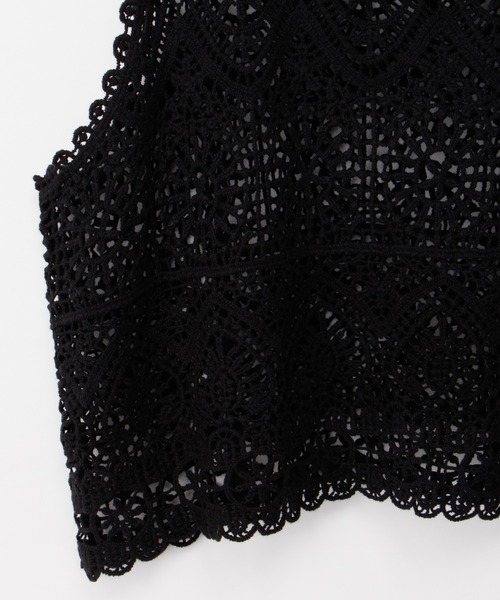 Honeys(ハニーズ)の「クロシェ風ベスト(ベスト・レディース・アイボリー/ブラック・L/LL/M/S)」の14枚目の写真