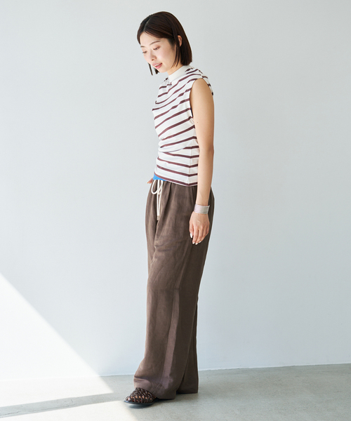 IENA(イエナ)の「ウォッシャブル リネンレーヨンイージーパンツ(その他パンツ・レディース・ベージュ/ブラウン/ピンク・40/38/36/34)」の14枚目の写真