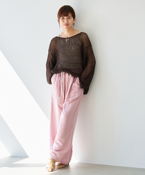 IENA(イエナ)の「ウォッシャブル リネンレーヨンイージーパンツ(その他パンツ・レディース・ベージュ/ブラウン/ピンク・40/38/36/34)」の10枚目の写真