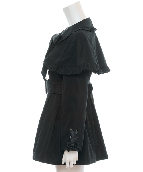 Secret Honey（シークレットハニー）の「ケープ付スプリングコート（その他アウター・レディース・ブラック/ピンク・MEDIUM）」の11枚目の写真