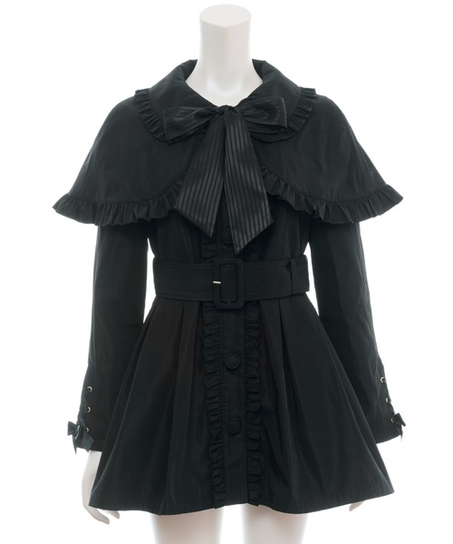 Secret Honey（シークレットハニー）の「ケープ付スプリングコート（その他アウター・レディース・ブラック/ピンク・MEDIUM）」の10枚目の写真