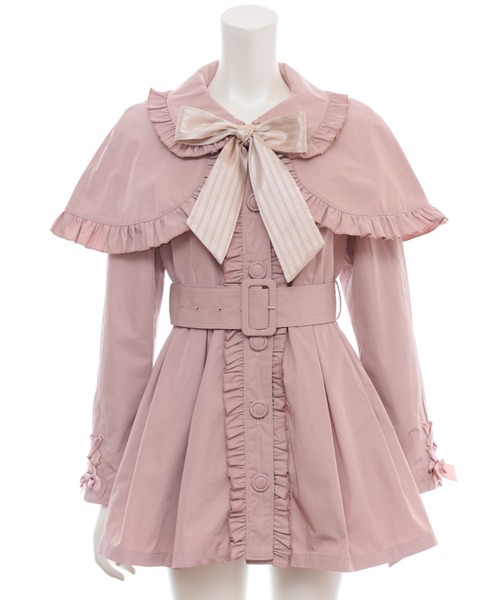 Secret Honey（シークレットハニー）の「ケープ付スプリングコート（その他アウター・レディース・ブラック/ピンク・MEDIUM）」の9枚目の写真