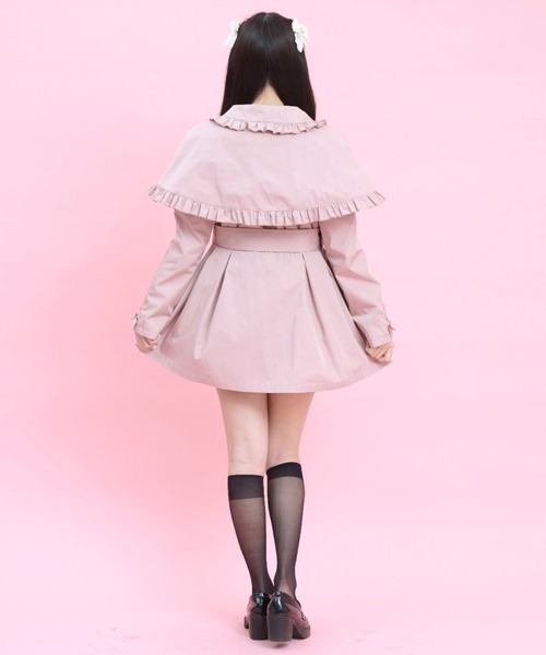 Secret Honey（シークレットハニー）の「ケープ付スプリングコート（その他アウター・レディース・ブラック/ピンク・MEDIUM）」の5枚目の写真