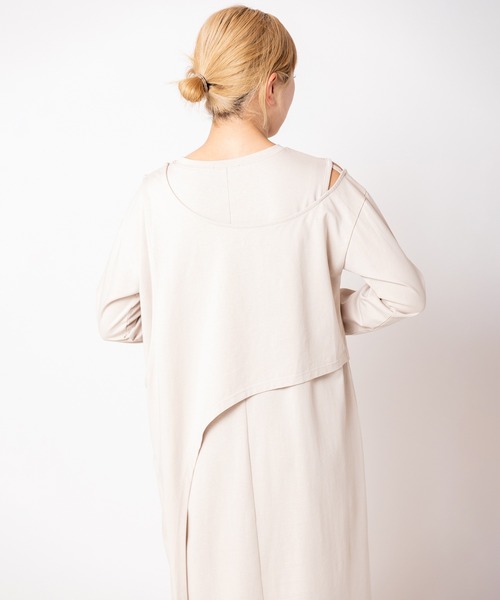 OSMOSIS（オズモーシス）の「アシンメトリーワンピース（ワンピース・レディース・ライトベージュ/ブラック/チャコール・ONE SIZE）」の17枚目の写真