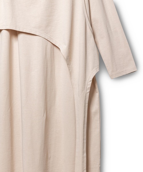 OSMOSIS（オズモーシス）の「アシンメトリーワンピース（ワンピース・レディース・ライトベージュ/ブラック/チャコール・ONE SIZE）」の8枚目の写真