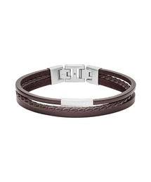 FOSSIL（フォッシル）の「フォッシル アクセサリー メンズ ブレスレット ブラウン JF03323040（ブレスレット）」