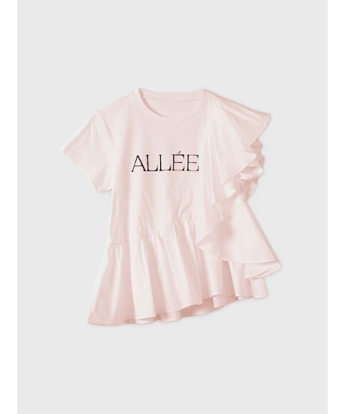 EIMY ISTOIRE（エイミーイストワール）の「ALLEE FRILL TRIM TOPS（Tシャツ/カットソー・レディース・ホワイト/ピンクベージュ/ブラック・F）」の3枚目の写真