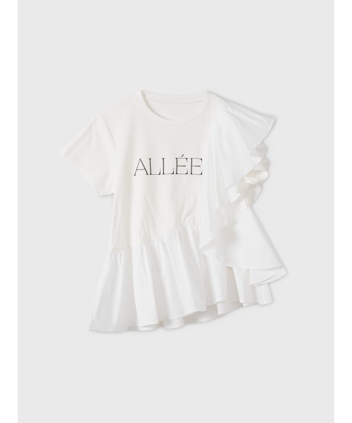 EIMY ISTOIRE（エイミーイストワール）の「ALLEE FRILL TRIM TOPS（Tシャツ/カットソー・レディース・ホワイト/ピンクベージュ/ブラック・F）」の12枚目の写真