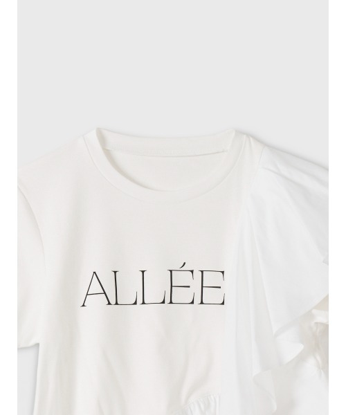 EIMY ISTOIRE（エイミーイストワール）の「ALLEE FRILL TRIM TOPS（Tシャツ/カットソー・レディース・ホワイト/ピンクベージュ/ブラック・F）」の14枚目の写真
