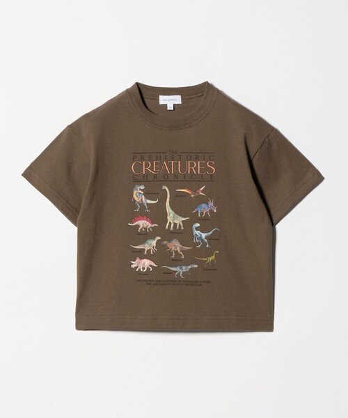 green label relaxing（グリーンレーベルリラクシング）の「ダイナソー Tシャツ / キッズ  100cm-130cm（Tシャツ/カットソー・キッズ・ブラウン系/ライトブルー/ダークグレー・130cm/100cm/120cm/110cm）」の3枚目の写真