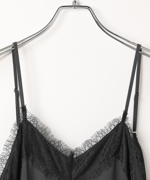 LEPSIM(レプシィム)の「レースキャミサロペット 659139(サロペット/オーバーオール・レディース・ブラック/チャコールグレー・FREE)」の17枚目の写真