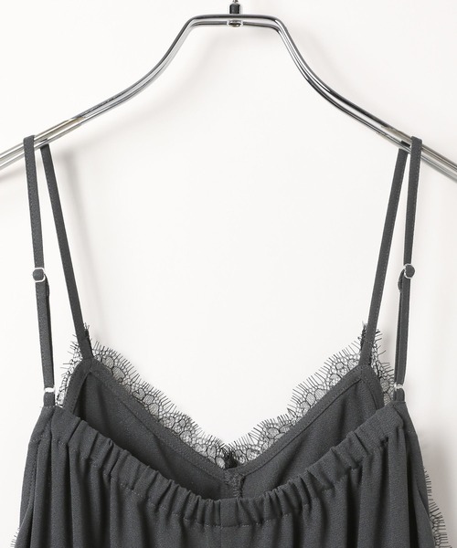 LEPSIM(レプシィム)の「レースキャミサロペット 659139(サロペット/オーバーオール・レディース・ブラック/チャコールグレー・FREE)」の21枚目の写真