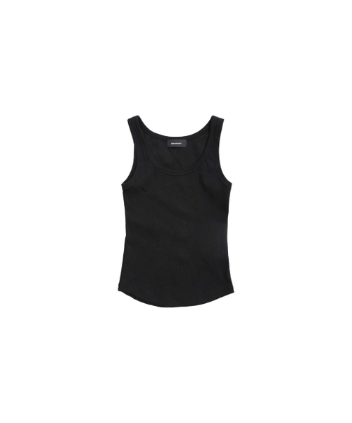 999HUMANITY(999ヒューマニティ)の「リブベーシックスリーブレス (ブラック)(Tシャツ/カットソー・レディース・その他・OS)」の1枚目の写真