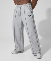 DRIX（ドリックス）の「オーバーロックステッチスウェットワイドパンツ_メランジグレー（スウェットパンツ）」