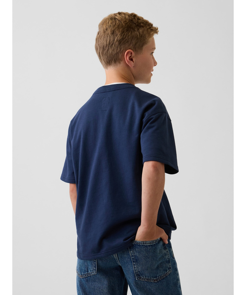 GAP（ギャップ）の「フレンチテリー 半袖 スウェットシャツ (キッズ)（スウェット・キッズ・ブラック/イエロー/ネイビー/グリーン・160cm/150cm/140cm/120cm/130cm）」の12枚目の写真