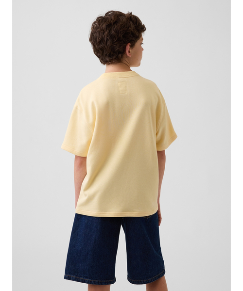 GAP（ギャップ）の「フレンチテリー 半袖 スウェットシャツ (キッズ)（スウェット・キッズ・ブラック/イエロー/ネイビー/グリーン・160cm/150cm/140cm/120cm/130cm）」の10枚目の写真