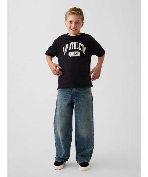 GAP（ギャップ）の「フレンチテリー 半袖 スウェットシャツ (キッズ)（スウェット・キッズ・ブラック/イエロー/ネイビー/グリーン・160cm/150cm/140cm/120cm/130cm）」の8枚目の写真