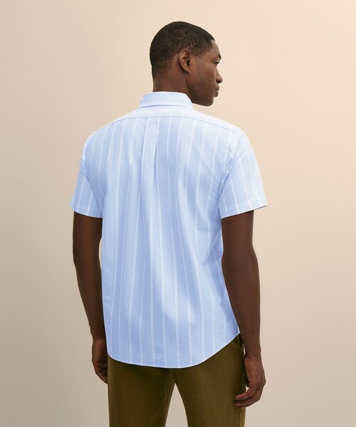 BROOKS BROTHERS(ブルックスブラザーズ)の「コットン オックスフォード ストライプ ショートスリーブ フライデーシャツ(シャツ/ブラウス・メンズ・ホワイト/ライトパープル/ストライプ/ライトブルー・LARGE/MEDIUM/X-LARGE/SMALL)」の8枚目の写真