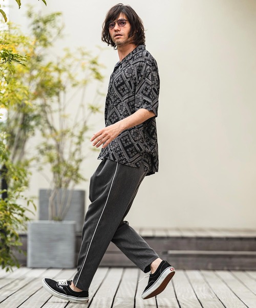 CAMBIO(カンビオ)の「mhs2628- Bandana Pattern Open Collar Shirts オープンカラーシャツ(S600526cmb)(シャツ/ブラウス・メンズ・ブラック・L/M/S)」の5枚目の写真