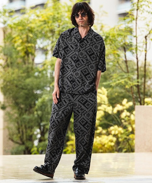 CAMBIO(カンビオ)の「mhs2628- Bandana Pattern Open Collar Shirts オープンカラーシャツ(S600526cmb)(シャツ/ブラウス・メンズ・ブラック・L/M/S)」の6枚目の写真