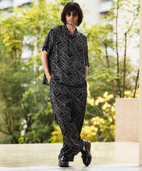 CAMBIO(カンビオ)の「mhs2628- Bandana Pattern Open Collar Shirts オープンカラーシャツ(S600526cmb)(シャツ/ブラウス・メンズ・ブラック・L/M/S)」の7枚目の写真