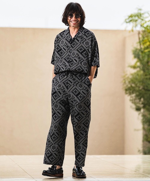 CAMBIO(カンビオ)の「mhs2628- Bandana Pattern Open Collar Shirts オープンカラーシャツ(S600526cmb)(シャツ/ブラウス・メンズ・ブラック・L/M/S)」の8枚目の写真