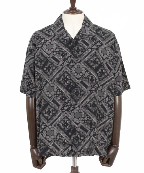 CAMBIO(カンビオ)の「mhs2628- Bandana Pattern Open Collar Shirts オープンカラーシャツ(S600526cmb)(シャツ/ブラウス・メンズ・ブラック・L/M/S)」の10枚目の写真