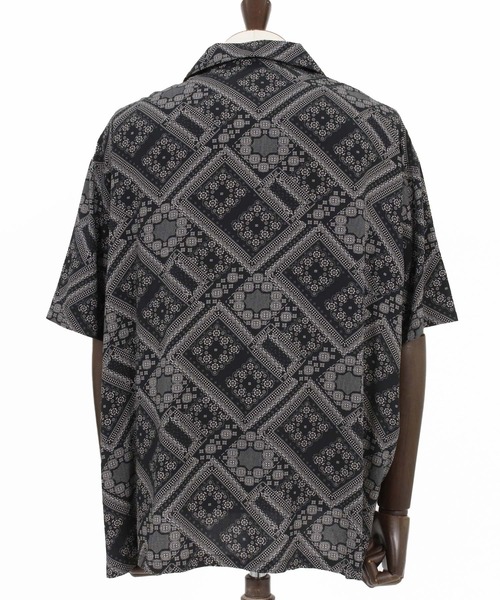 CAMBIO(カンビオ)の「mhs2628- Bandana Pattern Open Collar Shirts オープンカラーシャツ(S600526cmb)(シャツ/ブラウス・メンズ・ブラック・L/M/S)」の11枚目の写真