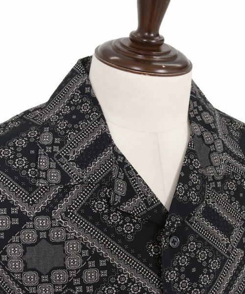 CAMBIO(カンビオ)の「mhs2628- Bandana Pattern Open Collar Shirts オープンカラーシャツ(S600526cmb)(シャツ/ブラウス・メンズ・ブラック・L/M/S)」の12枚目の写真