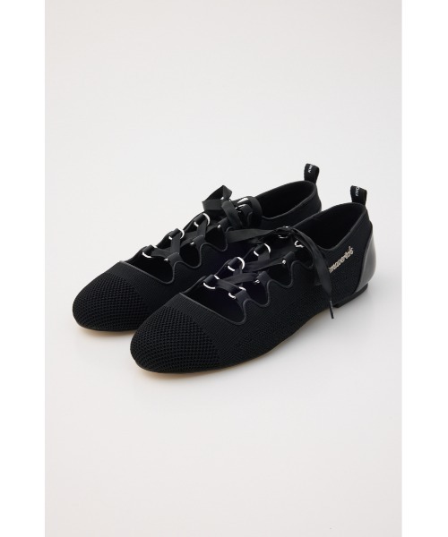 MAISON MAVERICK PRESENTS(メゾンマベリックプレゼンツ)の「ニット バレエフラッツシューズ(スニーカー・レディース・ブラック/レッド・38/40/36)」の1枚目の写真