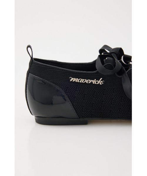 MAISON MAVERICK PRESENTS(メゾンマベリックプレゼンツ)の「ニット バレエフラッツシューズ(スニーカー・レディース・ブラック/レッド・38/40/36)」の5枚目の写真