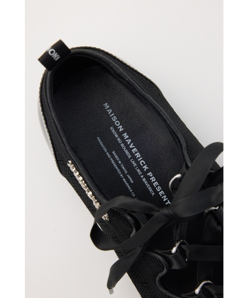 MAISON MAVERICK PRESENTS(メゾンマベリックプレゼンツ)の「ニット バレエフラッツシューズ(スニーカー・レディース・ブラック/レッド・38/40/36)」の13枚目の写真