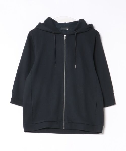 TAKA-Q（タカキュー）の「【ストレッチ 半端袖 カットアウター】タカキュー ワッフル ジャガード フルジップ 7分袖 パーカー（パーカー・メンズ・ライトグレー/ネイビー・X-LARGE/LARGE/MEDIUM）」の12枚目の写真