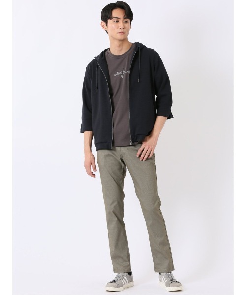 TAKA-Q（タカキュー）の「【ストレッチ 半端袖 カットアウター】タカキュー ワッフル ジャガード フルジップ 7分袖 パーカー（パーカー・メンズ・ライトグレー/ネイビー・X-LARGE/LARGE/MEDIUM）」の18枚目の写真