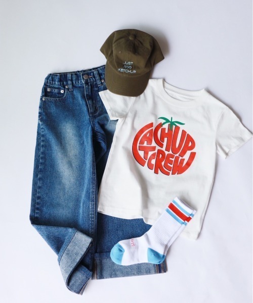 Catchup（ケチャップ）の「TOMATO グラフィックTシャツ（Tシャツ/カットソー・キッズ・ホワイト/ブルー・90㎝/110㎝/120㎝/130㎝/100㎝/140㎝/150cm）」の8枚目の写真