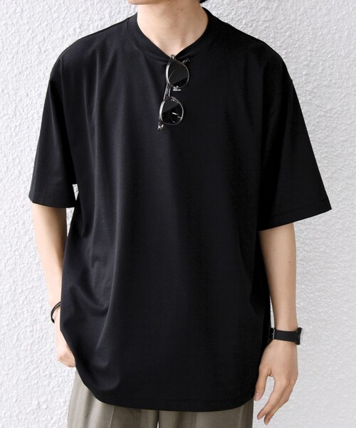 SHIPS any(シップス エニィ)の「SHIPS any:〈洗濯機可能〉JAPAN MADE ライト ペーパー クルーネック Tシャツ◇(Tシャツ/カットソー・メンズ・ホワイト/ライトグレー/ブラック・X-LARGE/LARGE/MEDIUM)」の3枚目の写真