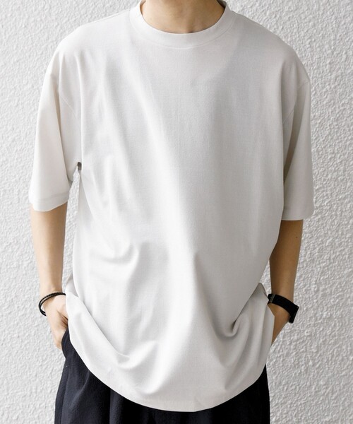 SHIPS any(シップス エニィ)の「SHIPS any:〈洗濯機可能〉JAPAN MADE ライト ペーパー クルーネック Tシャツ◇(Tシャツ/カットソー・メンズ・ホワイト/ライトグレー/ブラック・X-LARGE/LARGE/MEDIUM)」の22枚目の写真