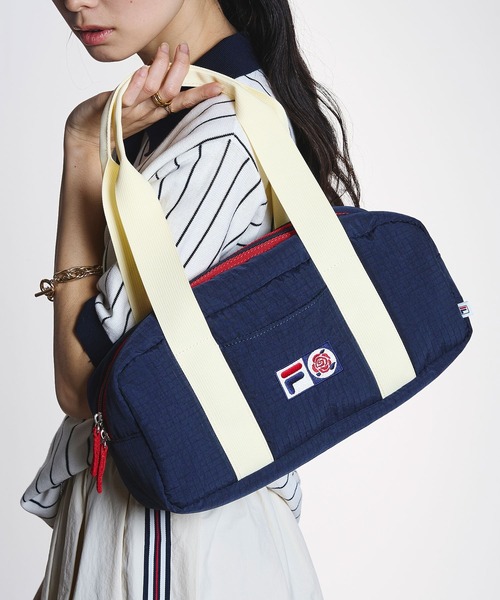 FILA(フィラ)の「【ROSE BUD別注】(FILA×ROSE BUD)BI-COLOR BOSTON BAG(ボストンバッグ・レディース・ネイビー・ONE SIZE)」の7枚目の写真
