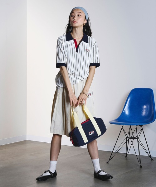 FILA(フィラ)の「【ROSE BUD別注】(FILA×ROSE BUD)BI-COLOR BOSTON BAG(ボストンバッグ・レディース・ネイビー・ONE SIZE)」の8枚目の写真